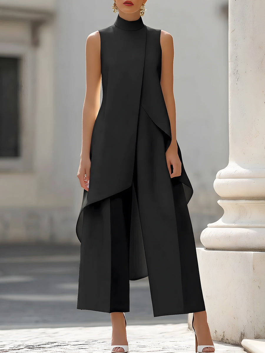 Catalina | Completo Donna Collo Alto e Pantaloni Palazzo