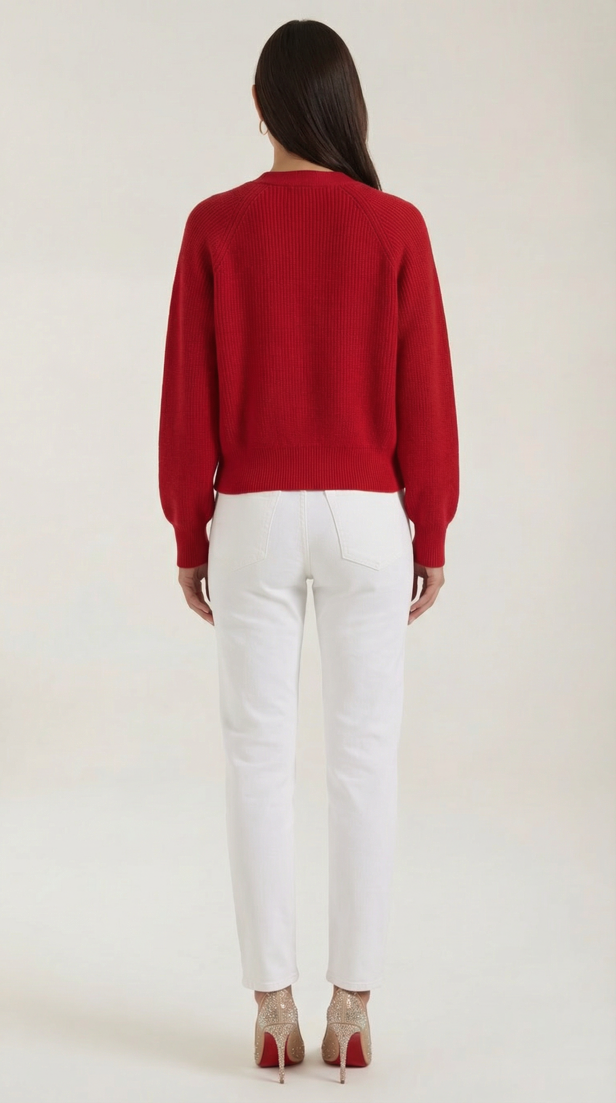 Cardigan Donna Bottonato con Scollo a V