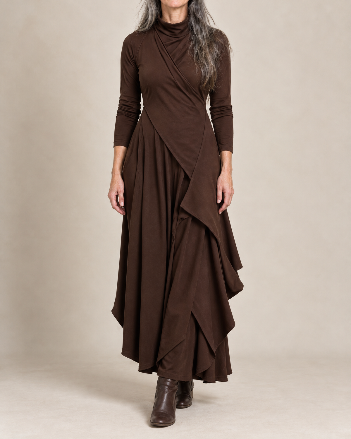 Sylvana | Abito lungo drappeggiato