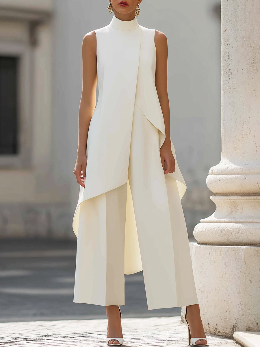 Catalina | Completo Donna Collo Alto e Pantaloni Palazzo