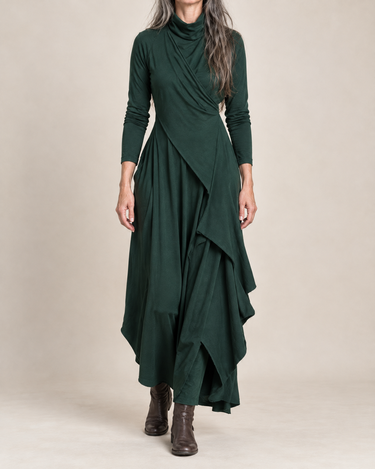 Sylvana | Abito lungo drappeggiato