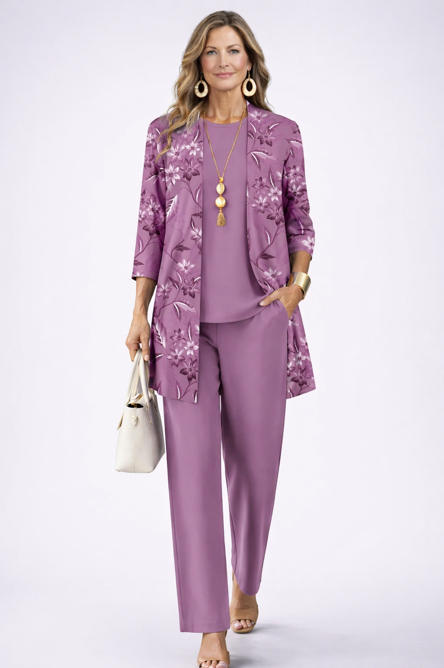 Paolina | Completo Donna 3 Pezzi Viola