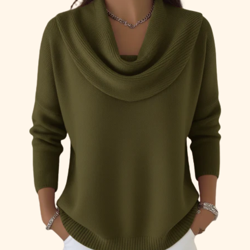 Gioia | Maglione con collo drappeggiato