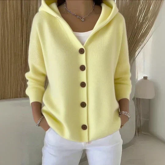Rosalia | Cardigan con cappuccio e bottoni