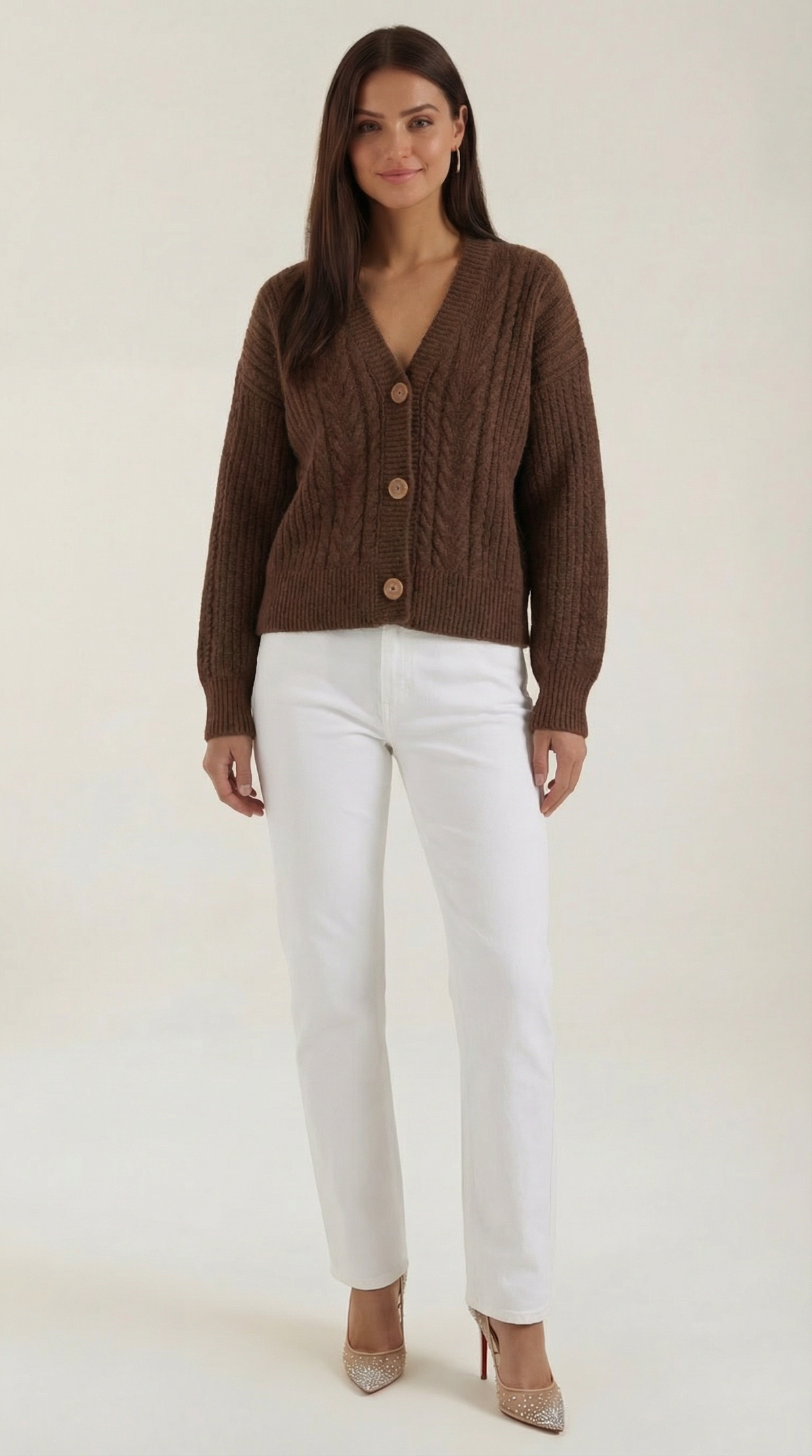 Maglione Oversize Donna a Trecce Pesanti