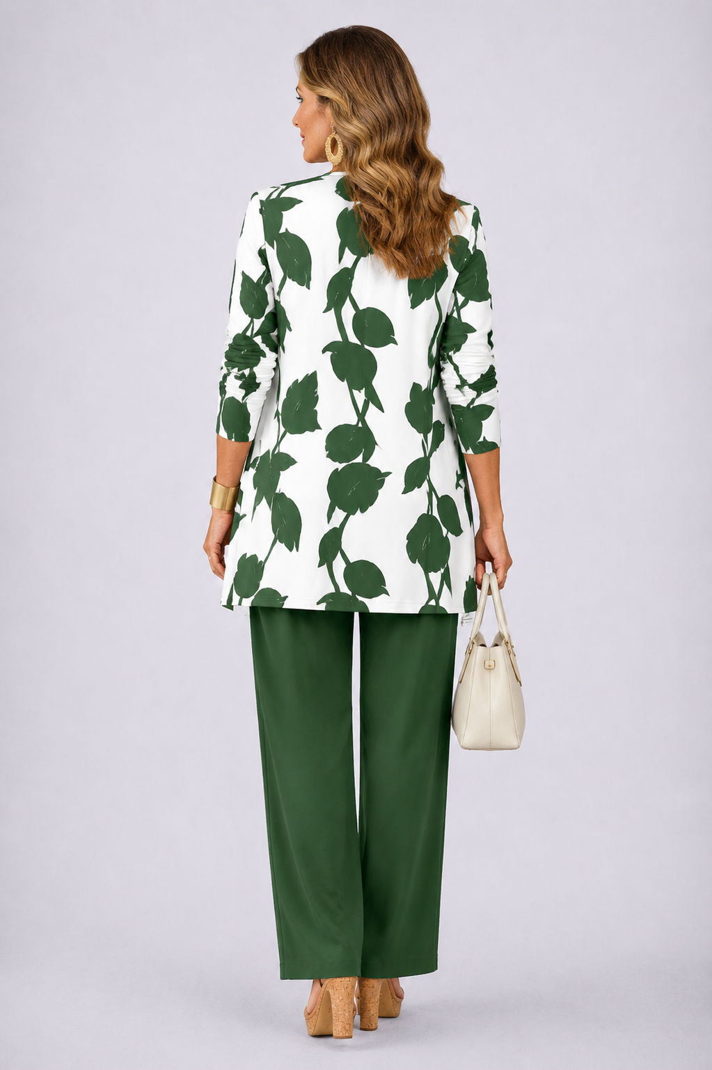 Brunella | Completo Donna 3 Pezzi Verde e Bianco