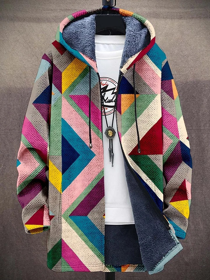 Iris | Cappotto con fantasia geometrica