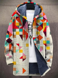 Mosaico | Cappotto con stampa geometrica multicolore