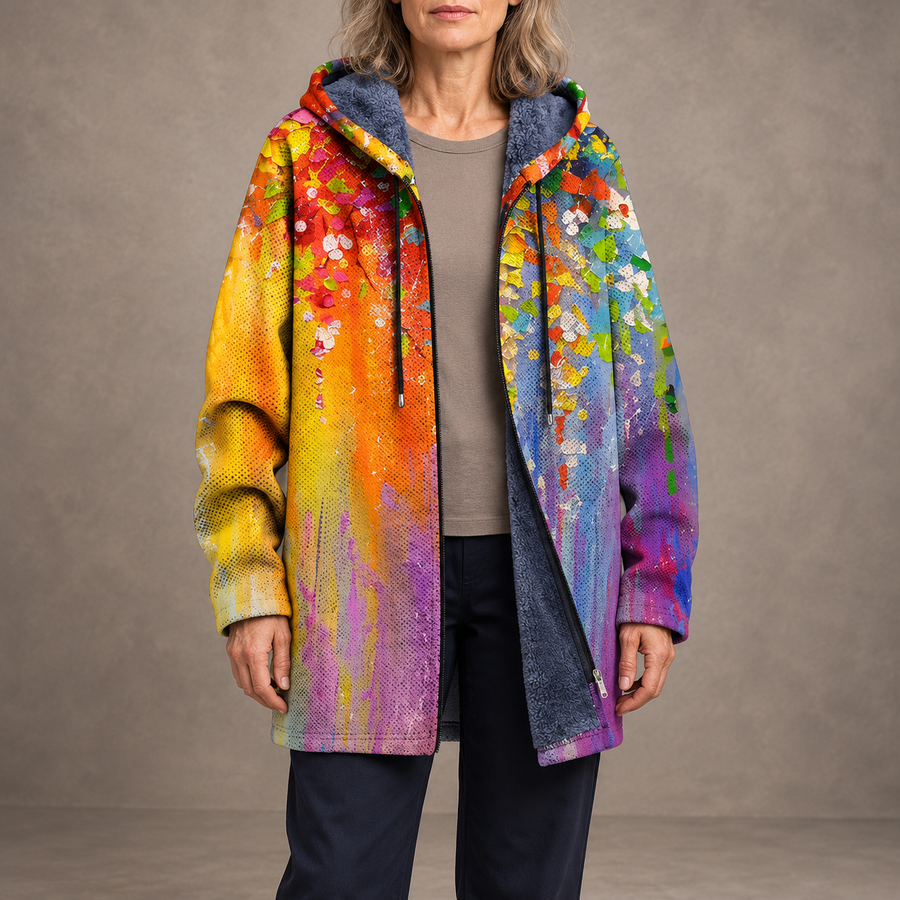 Aurora | Cappotto con stampa artistica