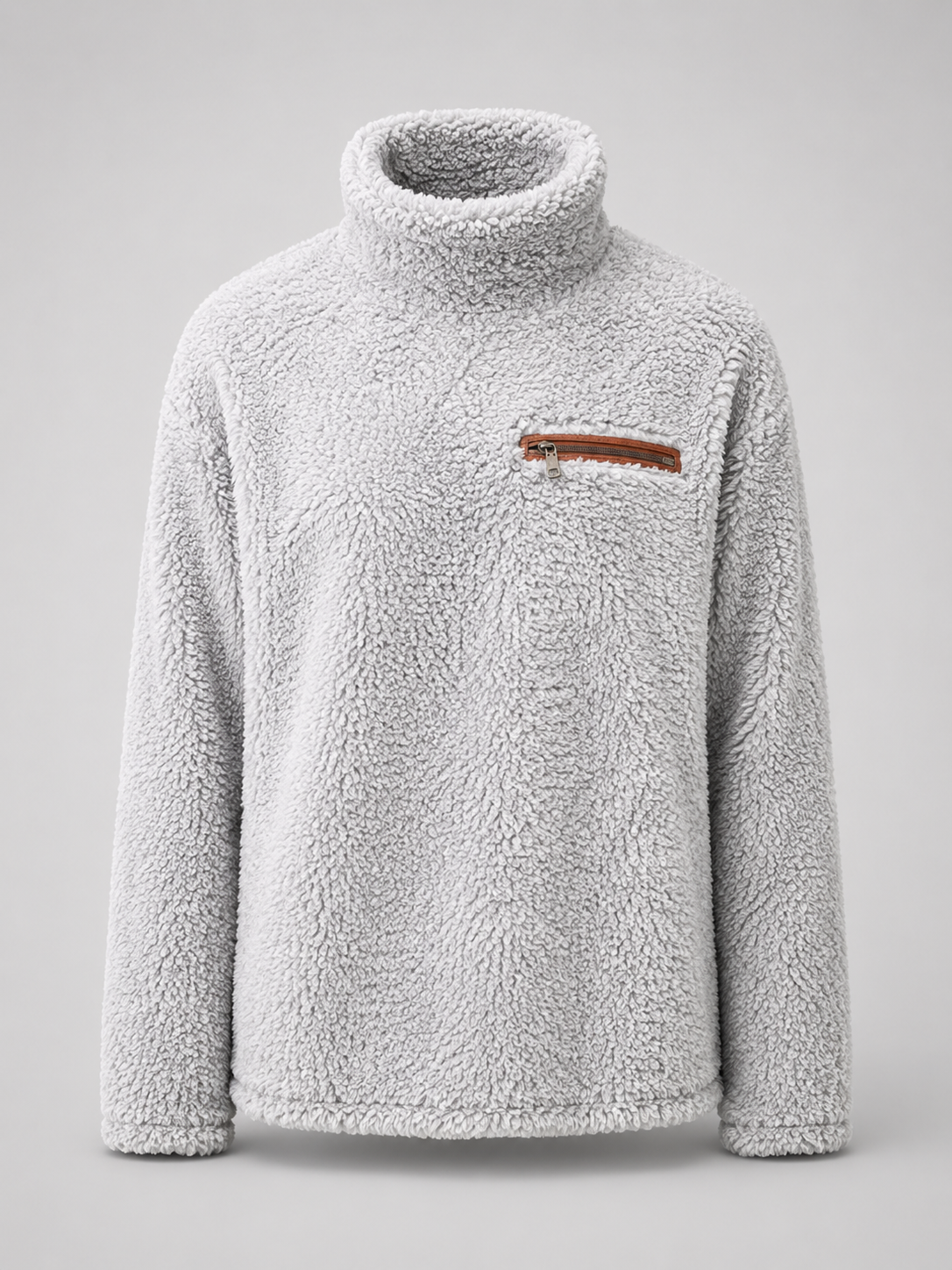 Maglione Donna a Collo Alto in Maglia Spazzolata