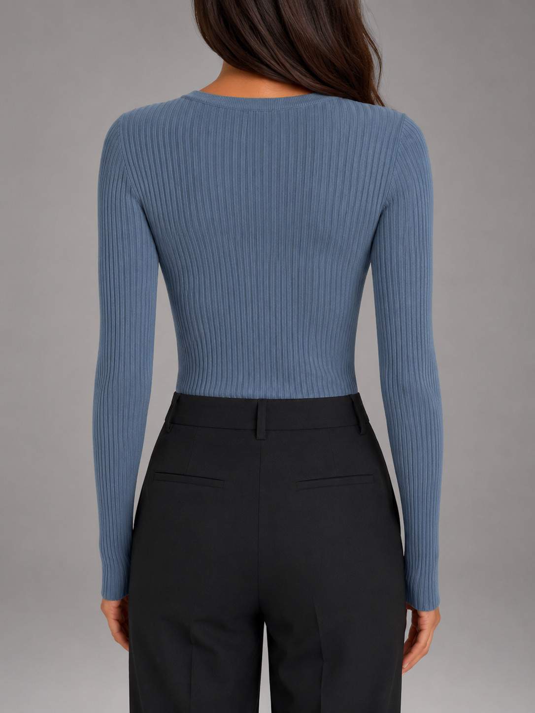 Maglia Henley Donna a Coste