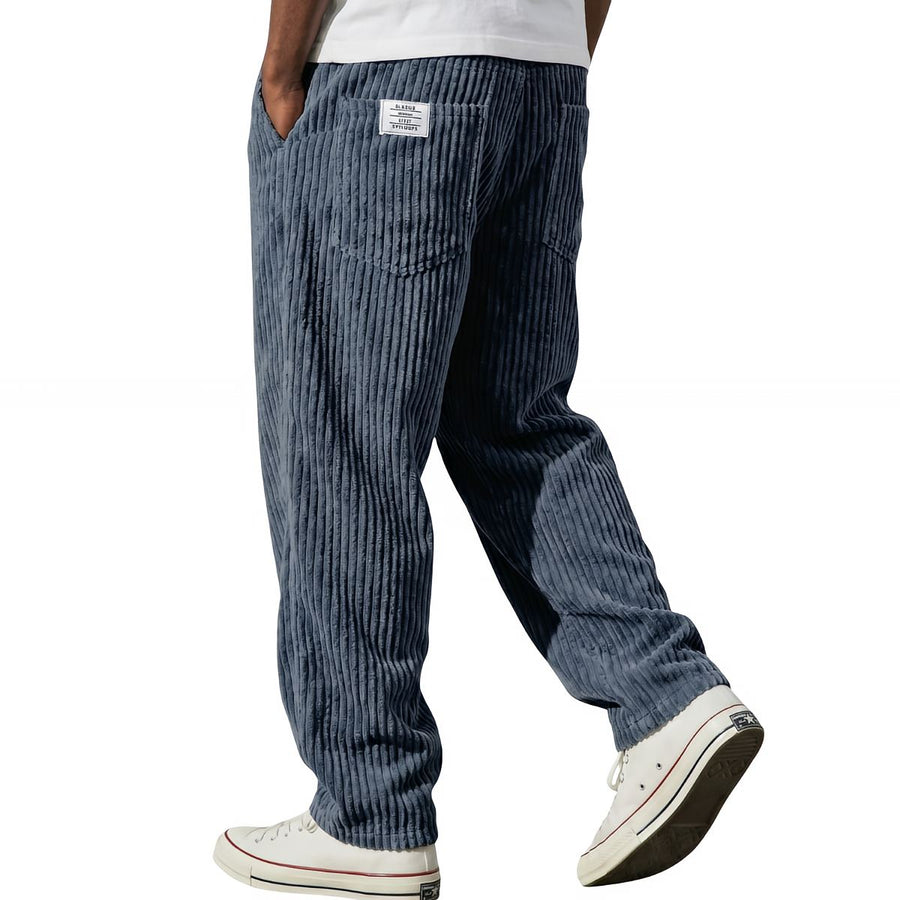 Gualtiero | Pantaloni in Velluto Vita Elastica
