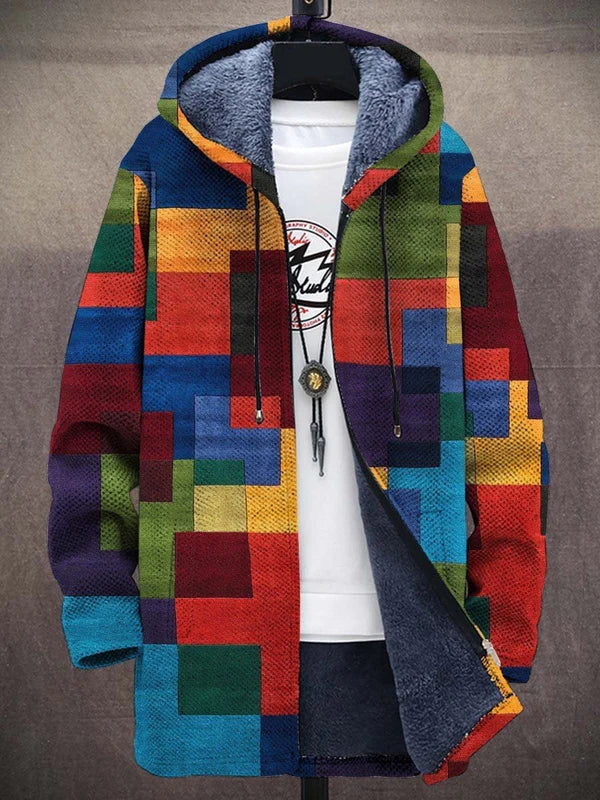 Prisma | Cappotto con cappuccio multicolore
