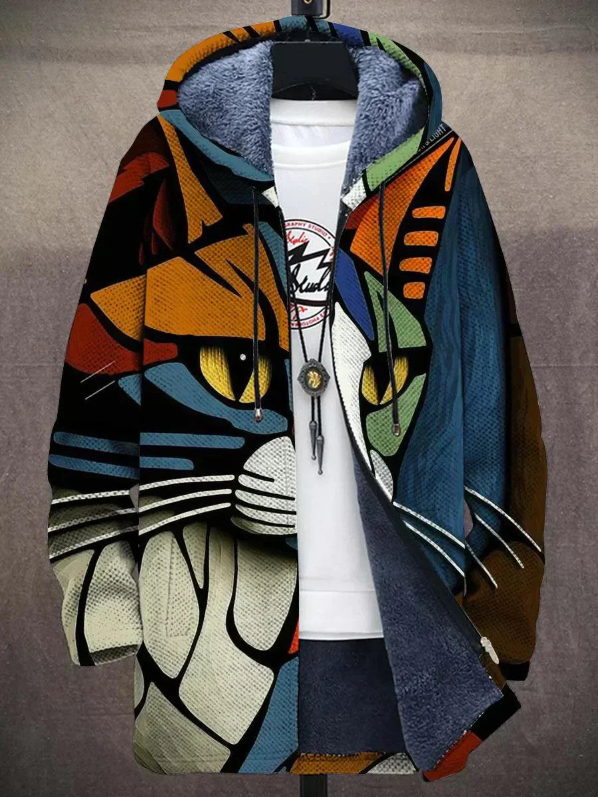 Musa | Cappotto con stampa gatto