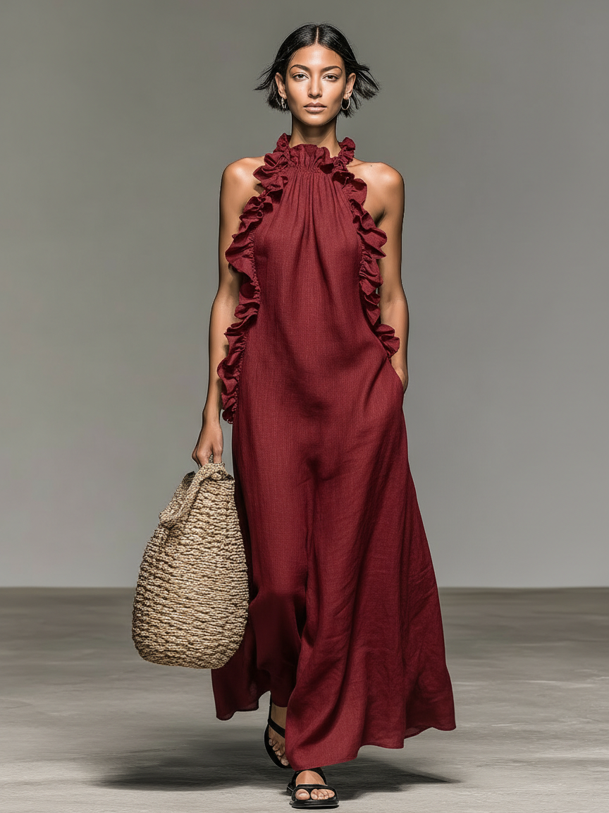 Gladys | Abito Maxi con Tasche