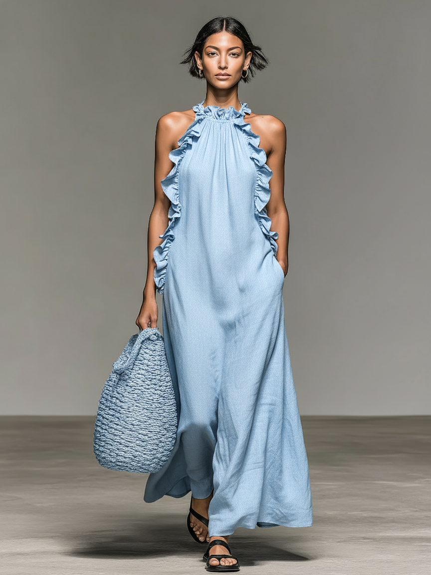 Gladys | Abito Maxi con Tasche