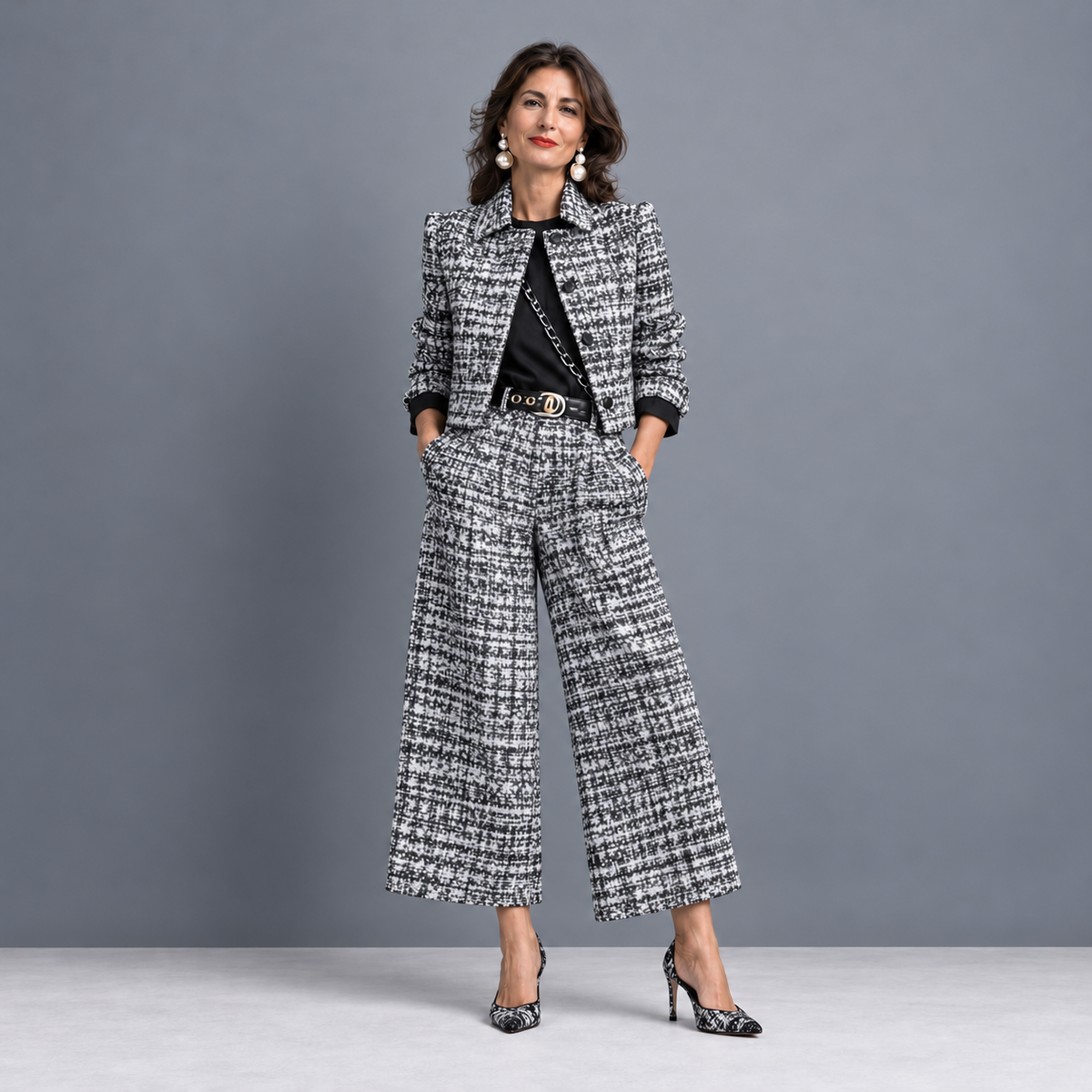 Milena | Completo elegante con giacca corta