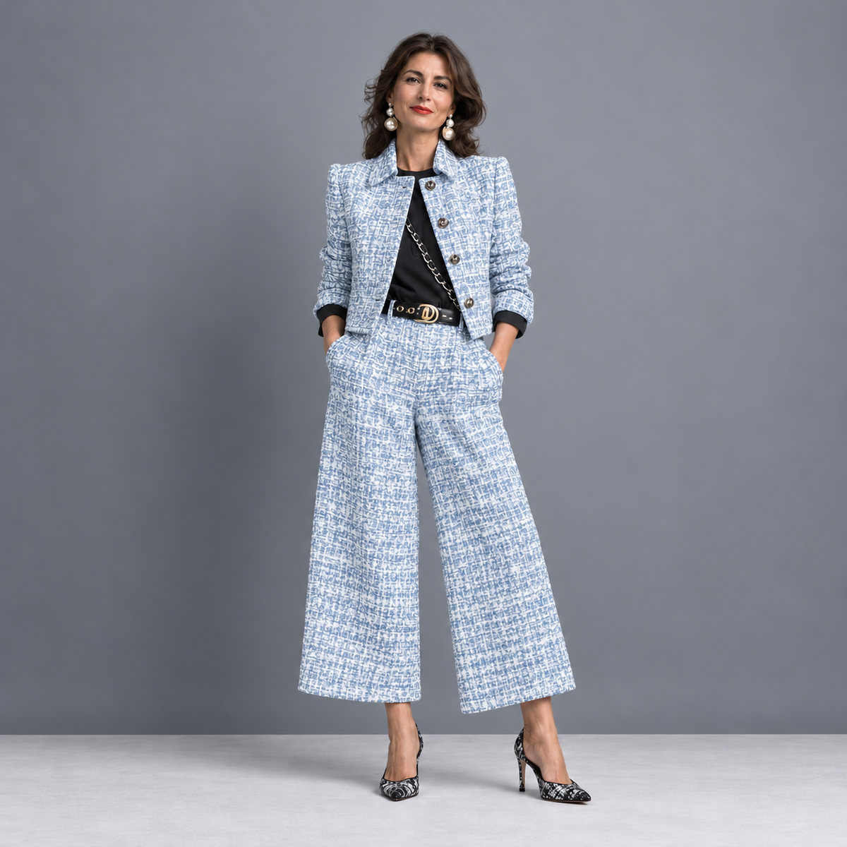 Milena | Completo elegante con giacca corta