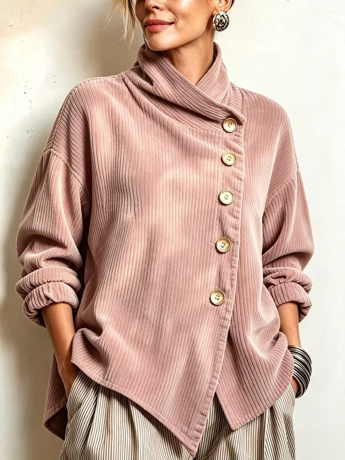 Capucine | Maglia a coste con bottoni