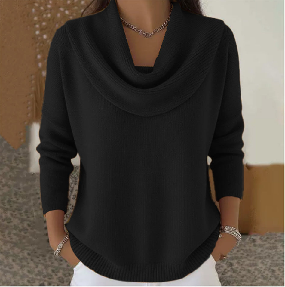 Gioia | Maglione con collo drappeggiato