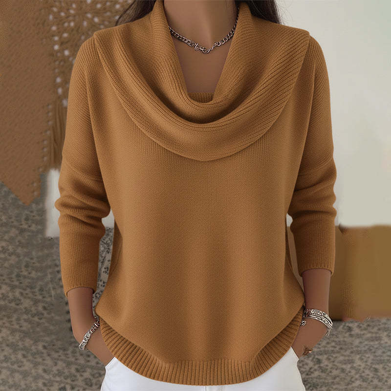 Gioia | Maglione con collo drappeggiato