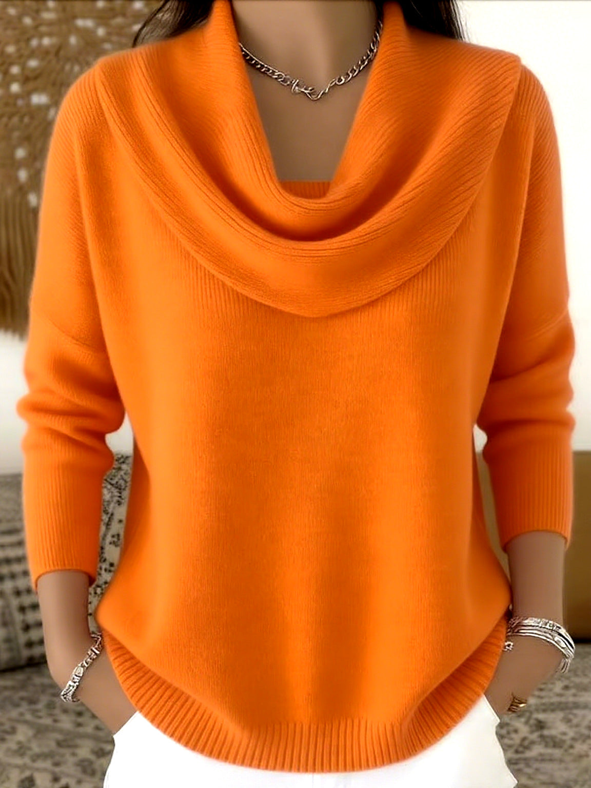 Gioia | Maglione con collo drappeggiato