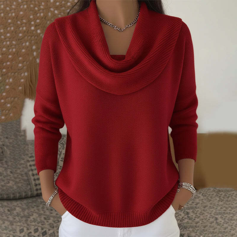 Gioia | Maglione con collo drappeggiato