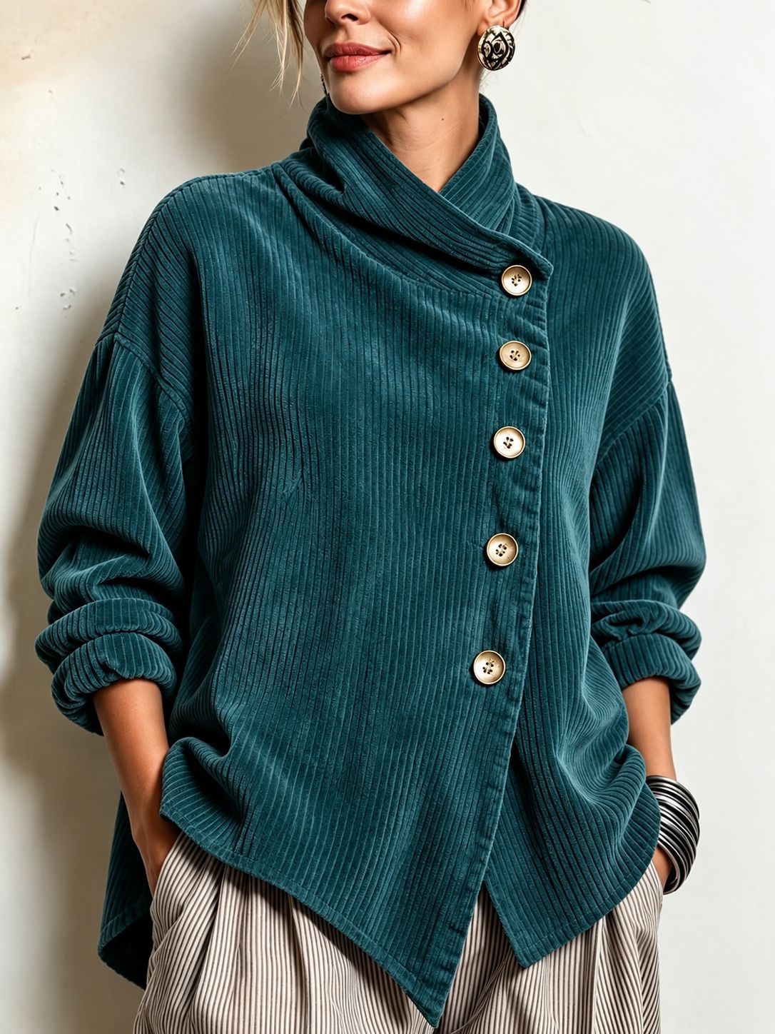 Capucine | Maglia a coste con bottoni