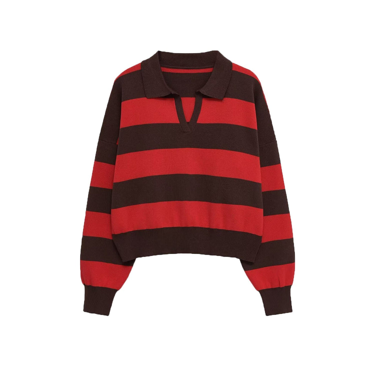 Maglione Crop Donna a Righe