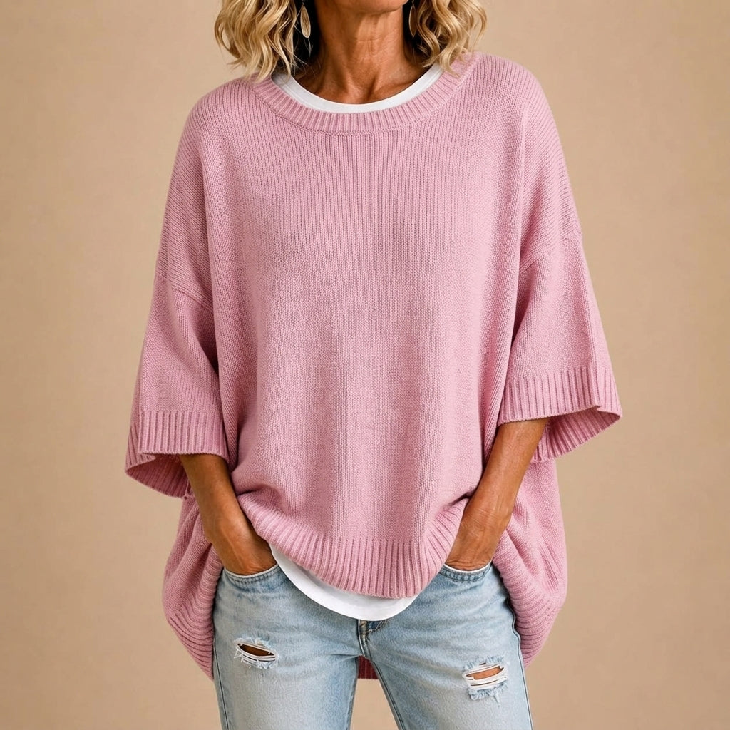 Stefania | Poncho in maglia dal taglio ampio