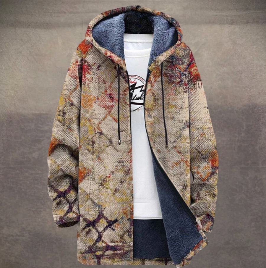 Ambra | Cappotto con stampa astratta