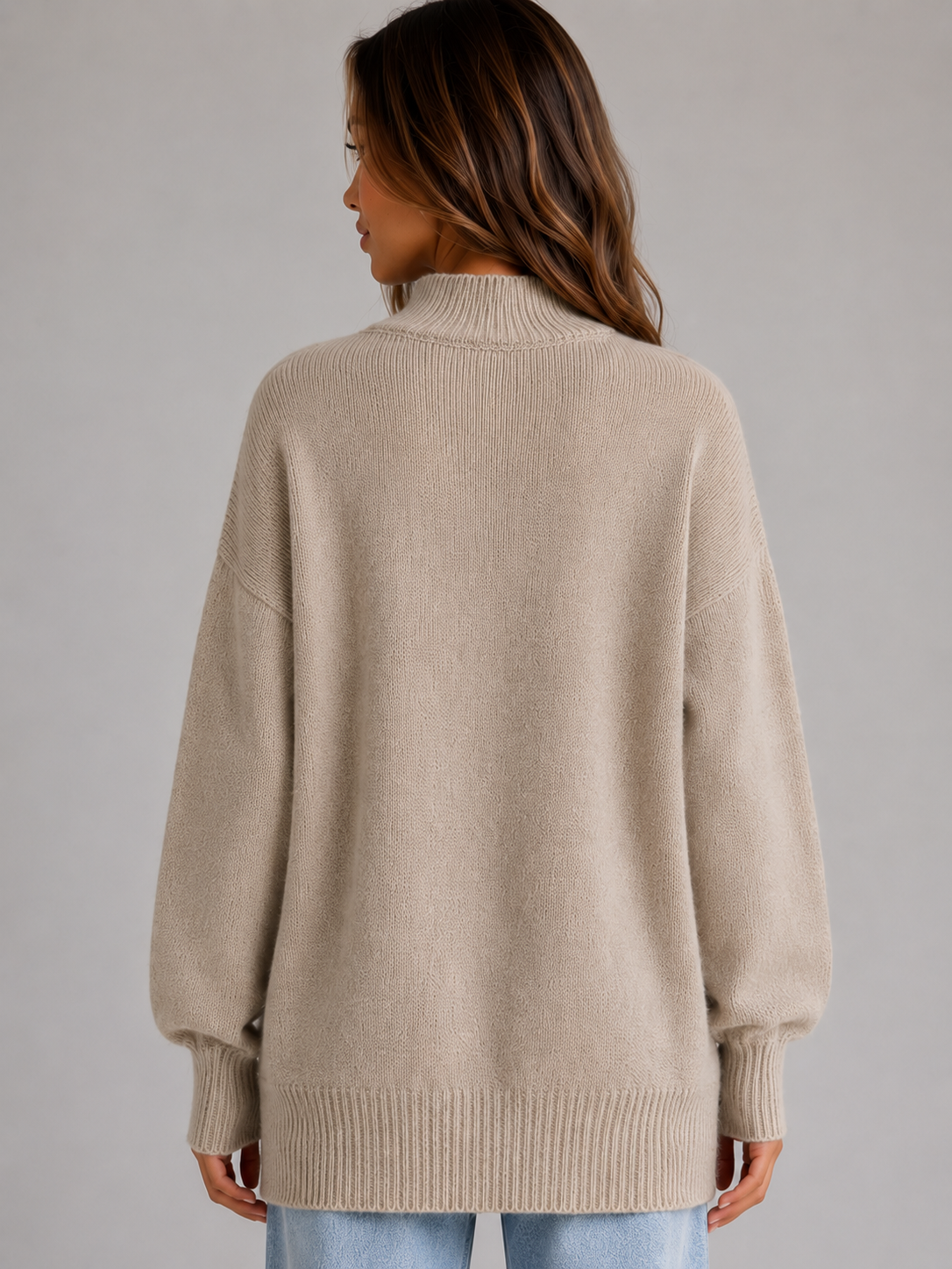 Maglione Oversize Donna Longline con Spacchi