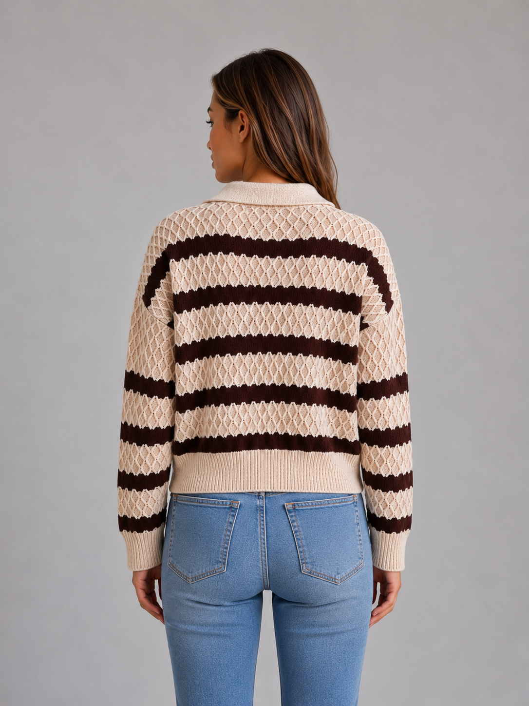 Maglione Polo Donna a Righe