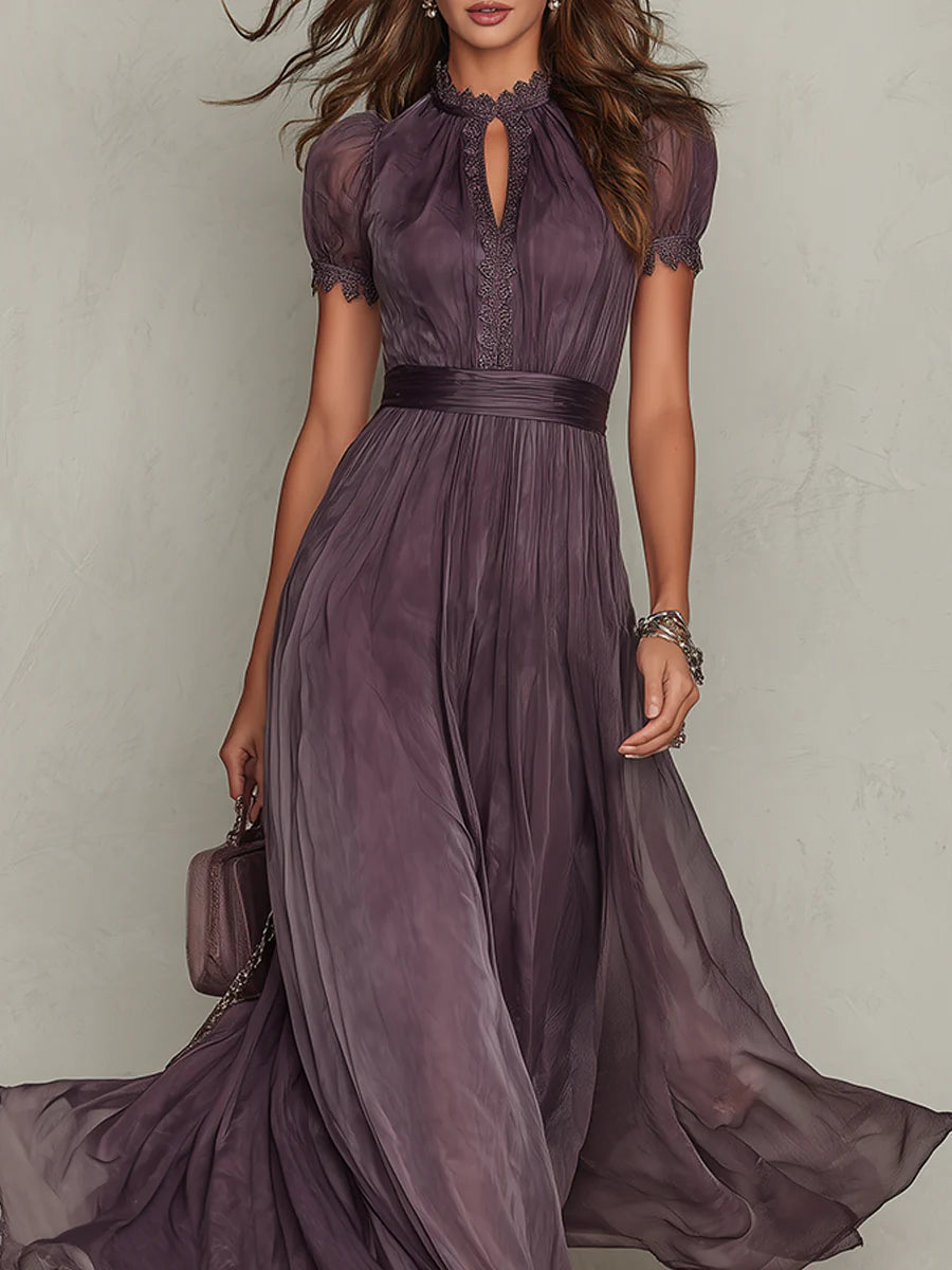 Flavia | Abito Maxi in Chiffon Elegante da Donna