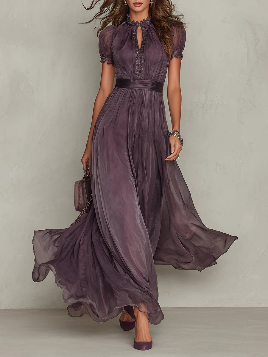 Flavia | Abito Maxi in Chiffon Elegante da Donna