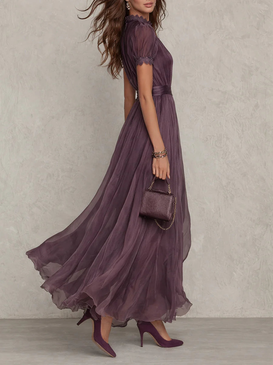 Flavia | Abito Maxi in Chiffon Elegante da Donna