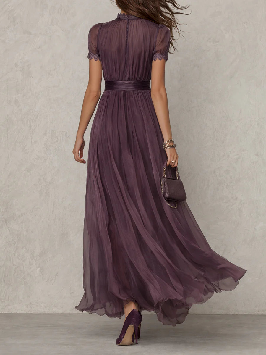 Flavia | Abito Maxi in Chiffon Elegante da Donna