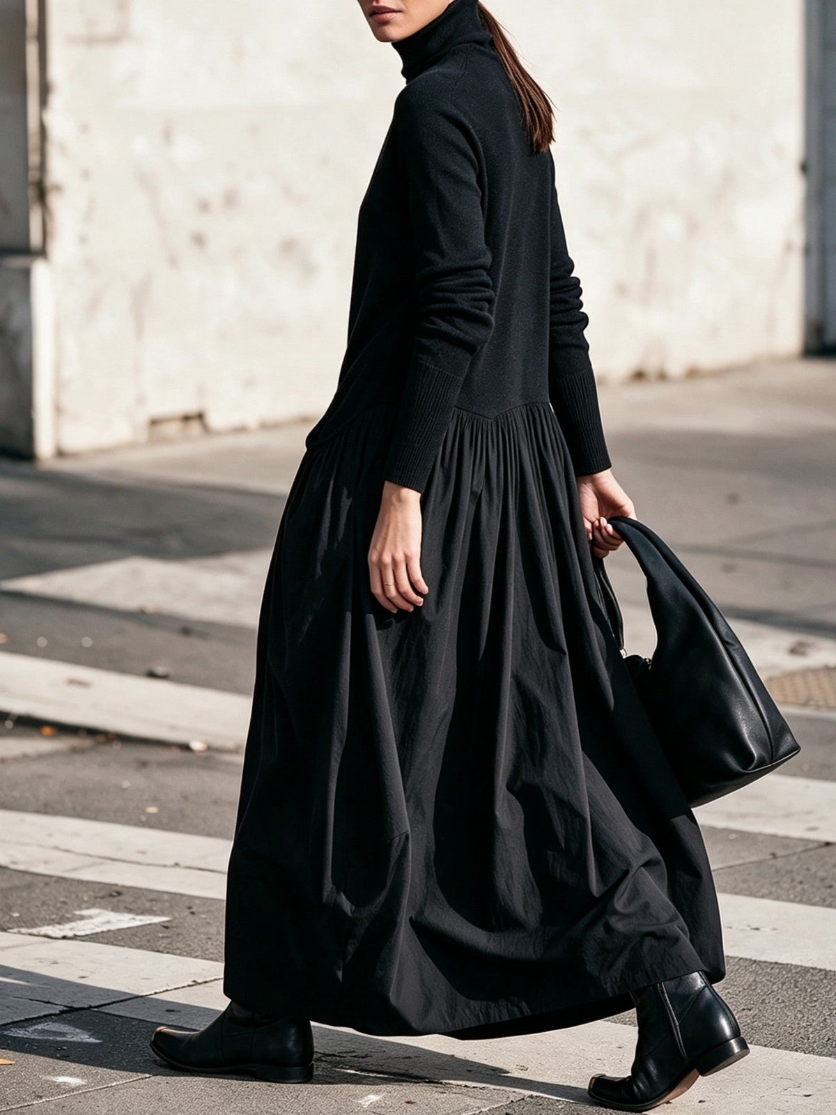 Odette | Abito lungo a collo alto