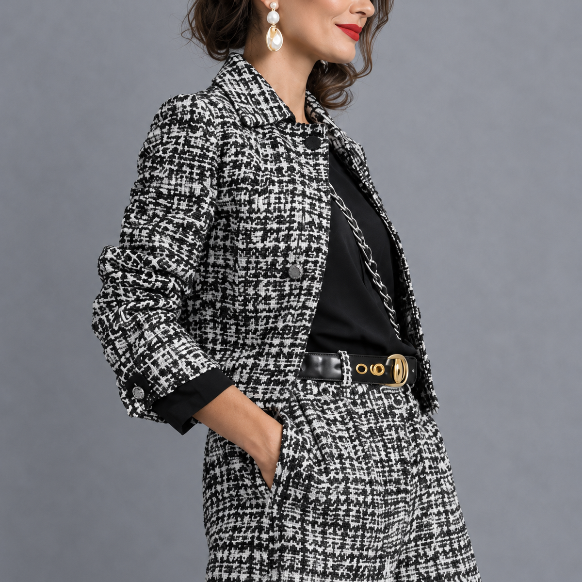 Milena | Completo elegante con giacca corta
