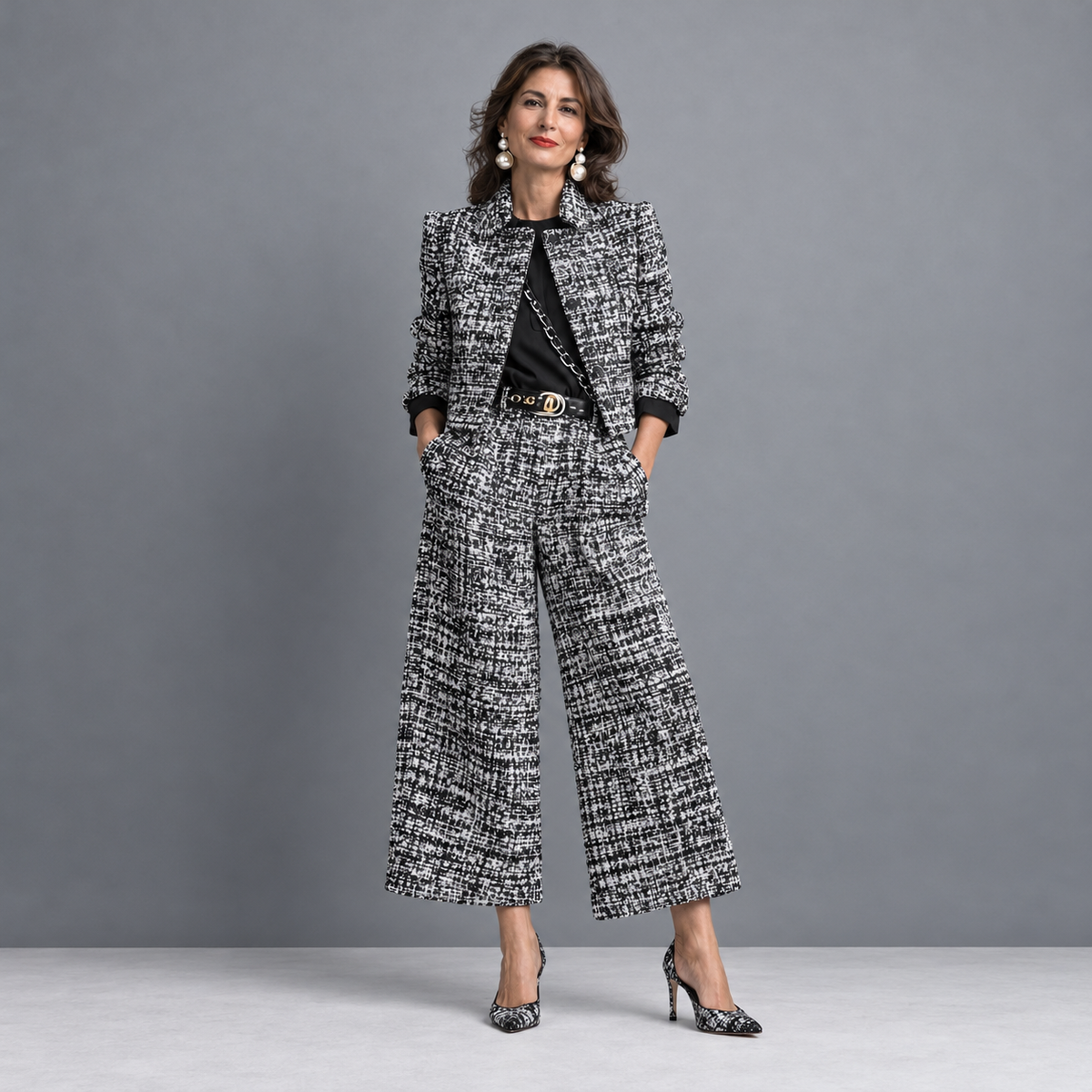 Milena | Completo elegante con giacca corta