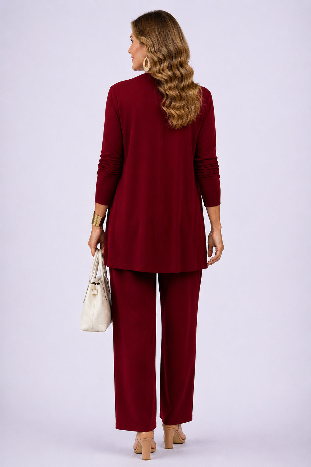 Donatella | Completo Donna 3 Pezzi Bianco e Rosso