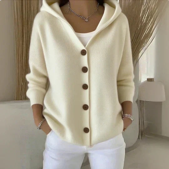 Rosalia | Cardigan con cappuccio e bottoni