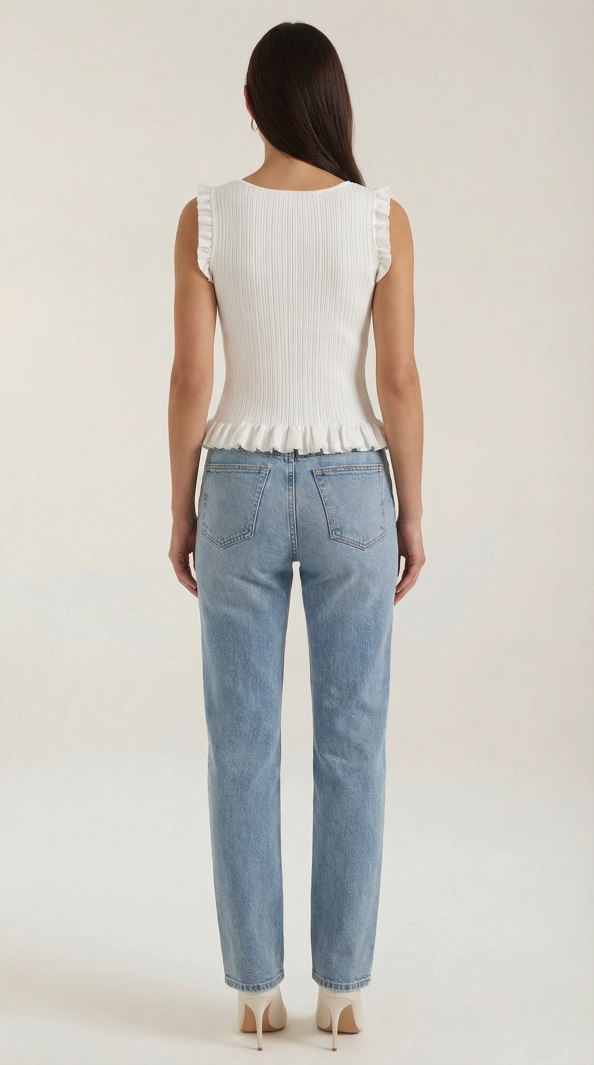 Top Donna a Costine con Volant