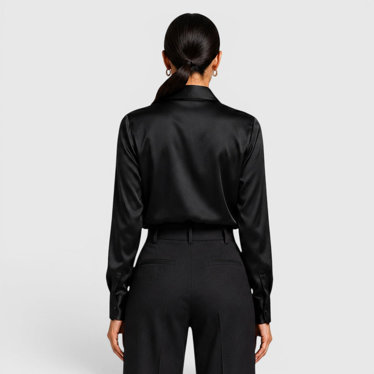 Blusa Donna in Raso con Colletto
