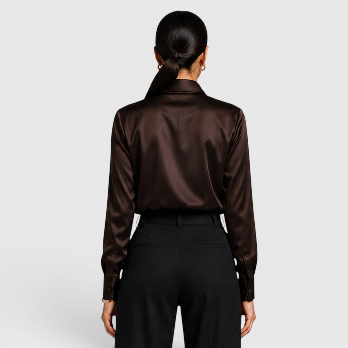 Blusa Donna in Raso con Colletto