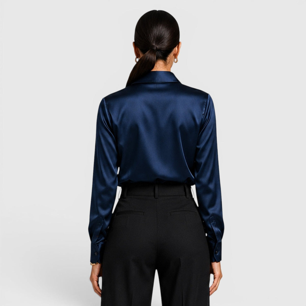 Blusa Donna in Raso con Colletto