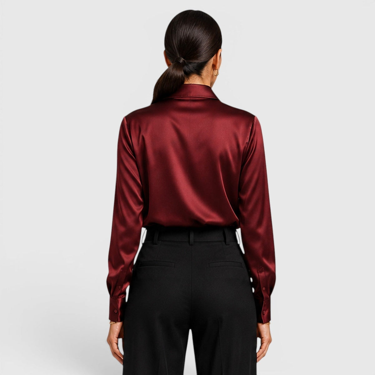 Blusa Donna in Raso con Colletto