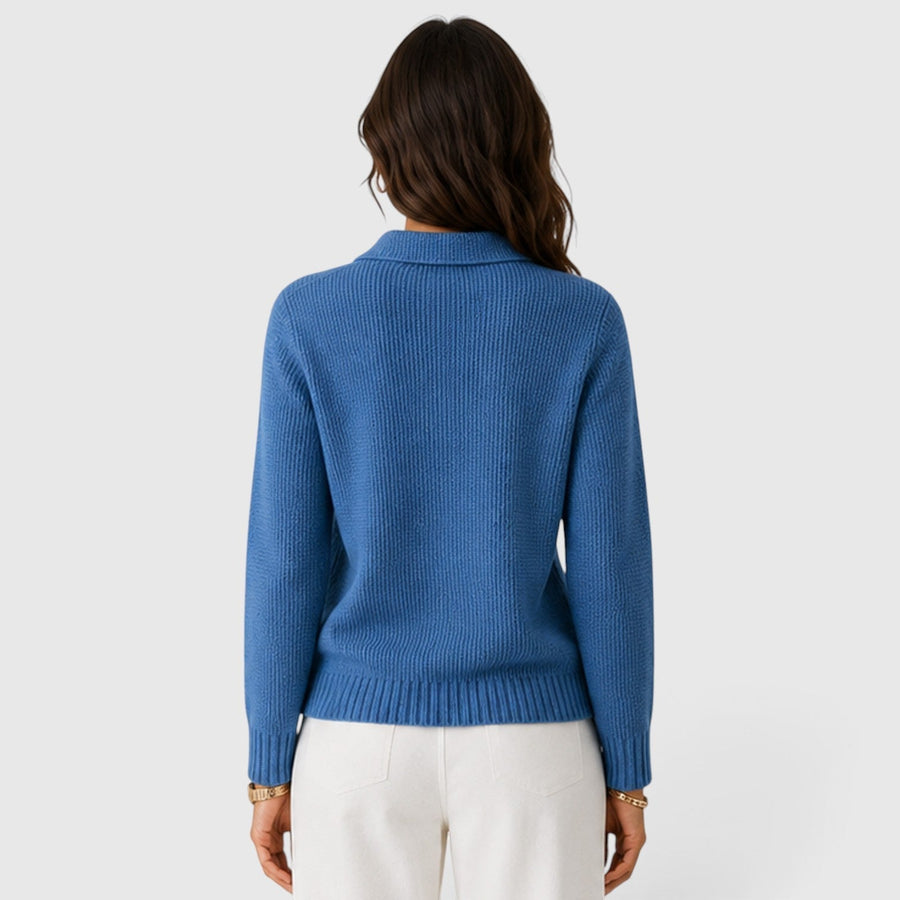 Cardigan Donna con Revers e Bottoni