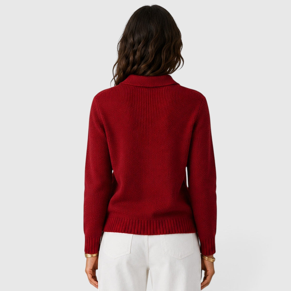 Cardigan Donna con Revers e Bottoni