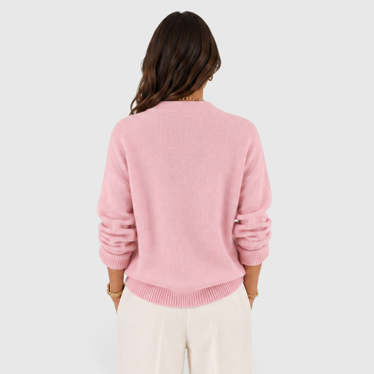 Maglione Donna Scollo a V in Maglia Morbida